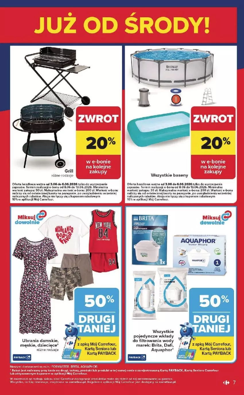 Gazetka promocyjna Carrefour - Gazetka Weekend okazji już od środy! - ważna 03.06 do 06.06.2026 - strona 7 - produkty: Aquaphor, Brit, Brita, Dzieci, Fa, LG, Pur, Ubrania