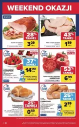 Gazetka promocyjna Carrefour - Gazetka Weekend okazji już od środy! - Gazetka - ważna od 06.06 do 06.06.2026 - strona 2 - produkty: Krakus, Gra, Truskawki, Szynka, Chleb, Bułka, Pomidory, Fa