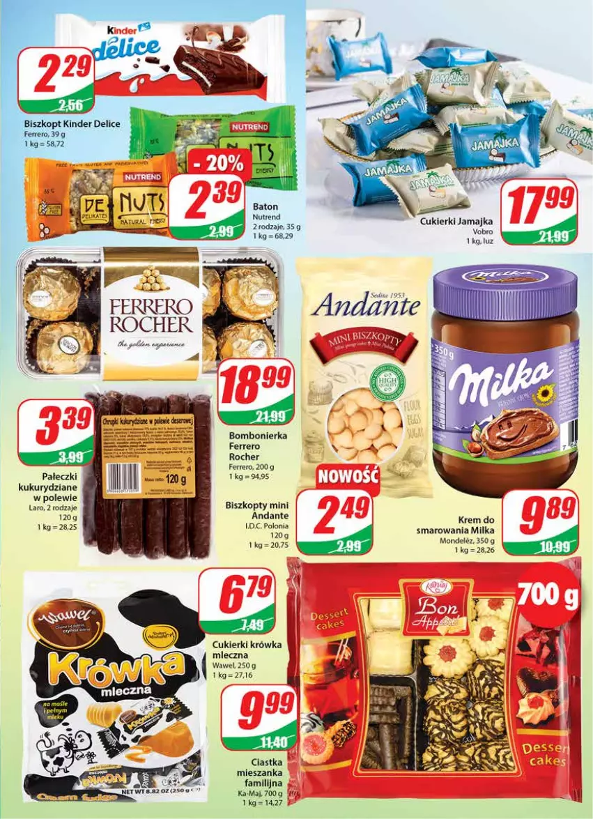 Gazetka promocyjna Dino - Gazetka - ważna 01.06 do 07.06.2022 - strona 3 - produkty: Baton, Biszkopty, Ciastka, Cukier, Cukierki, Fa, Ferrero, Ferrero Rocher, Kinder, Milka, Wawel