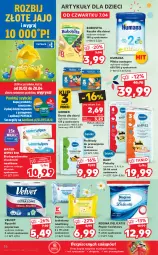 Gazetka promocyjna Kaufland - OFERTA TYGODNIA - Gazetka - ważna od 12.04 do 12.04.2022 - strona 36 - produkty: Piec, Humana, Gin, Gry, Gra, Gerber, Papier, Pieluchy, BoboVita, O nas, Papier toaletowy, Velvet, Ręcznik, Chusteczki, Danie dla dzieci, Dzieci, Ręczniki papierowe, Podkład, Mleko