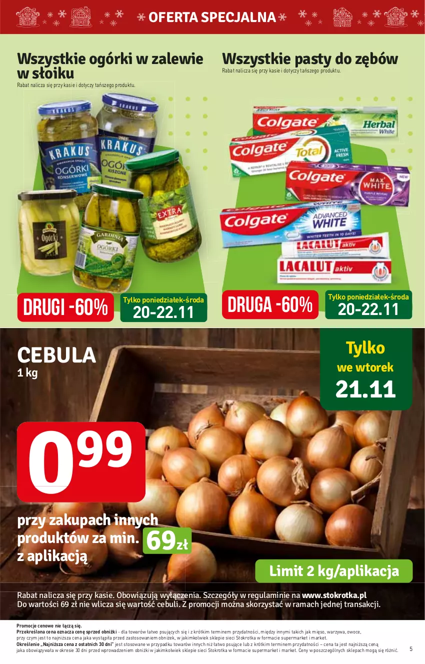 Gazetka promocyjna Stokrotka - Supermarket - ważna 16.11 do 22.11.2023 - strona 5 - produkty: Mięso, Owoce, Warzywa