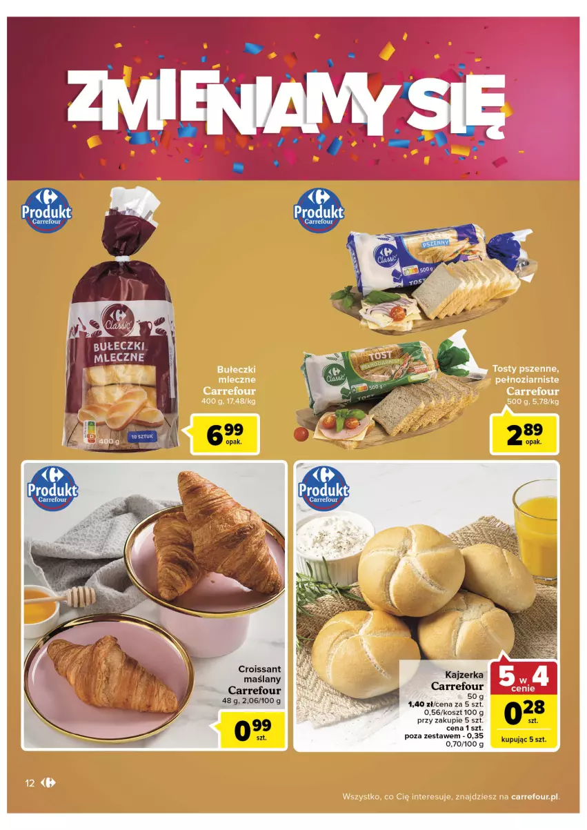Gazetka promocyjna Carrefour - Gazetka Wielkie otwarcie w Dębicy - ważna 30.11 do 05.12.2022 - strona 14 - produkty: Bułeczki, Croissant, Kosz
