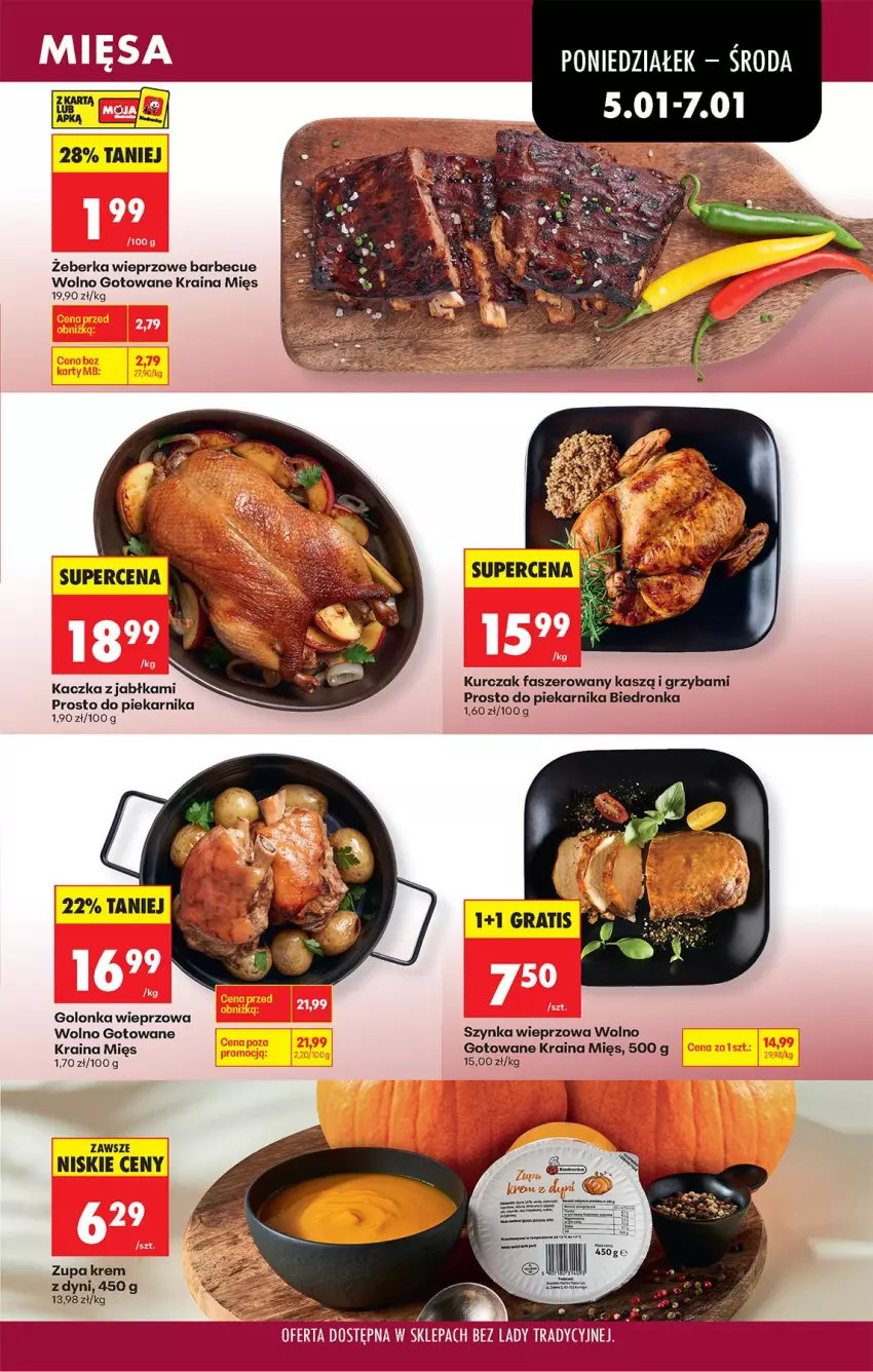 Gazetka promocyjna Biedronka - Od Poniedziałku - ważna 05.01 do 10.01.2026 - strona 33 - produkty: Fa, Golonka wieprzowa, Jabłka, Kaczka, Kurczak, Piekarnik, Szynka, Szynka wieprzowa, Zupa