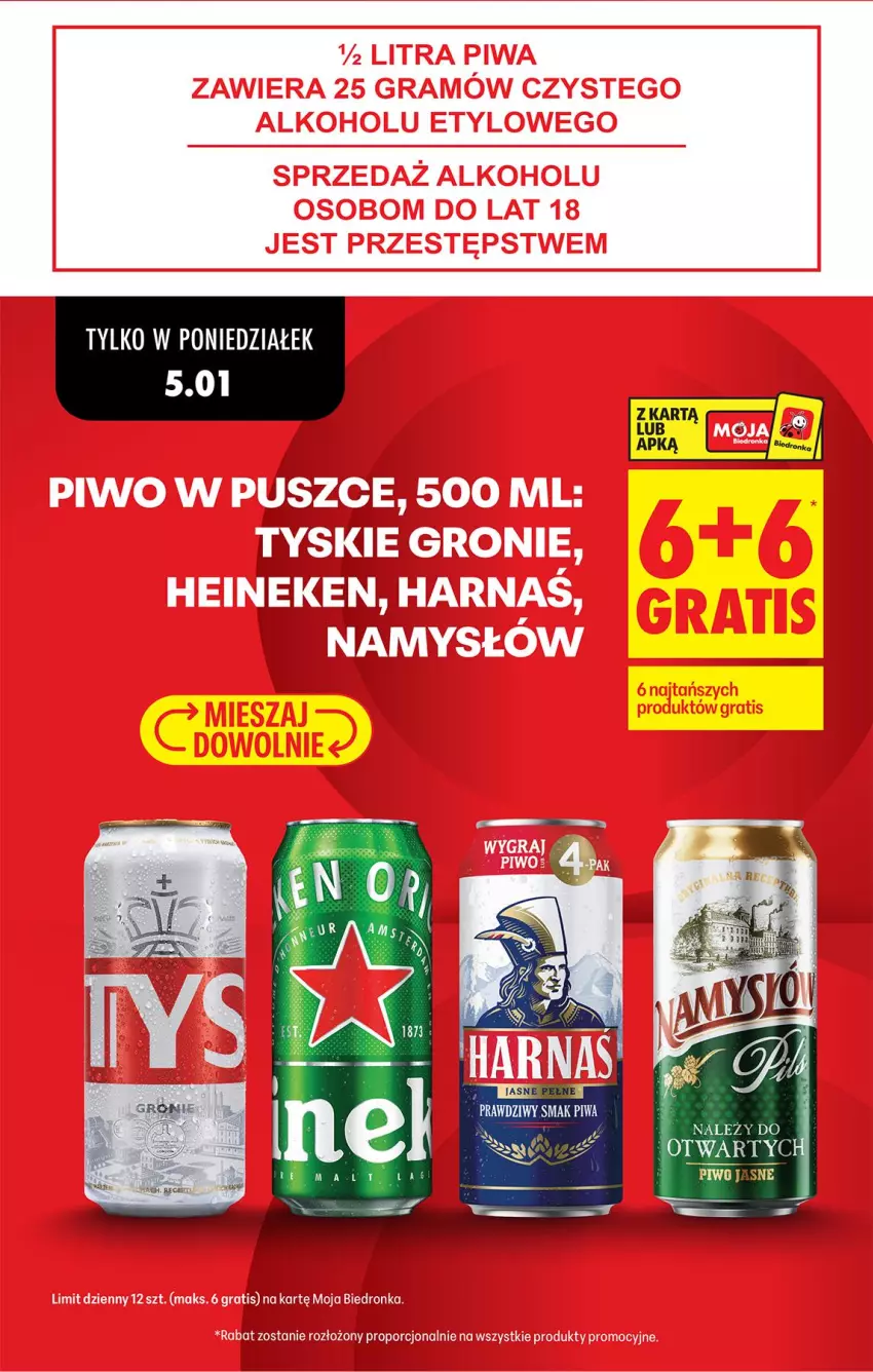 Gazetka promocyjna Biedronka - Od Poniedziałku - ważna 05.01 do 10.01.2026 - strona 4 - produkty: Fa, Gin, Gra, Olej, Piwo