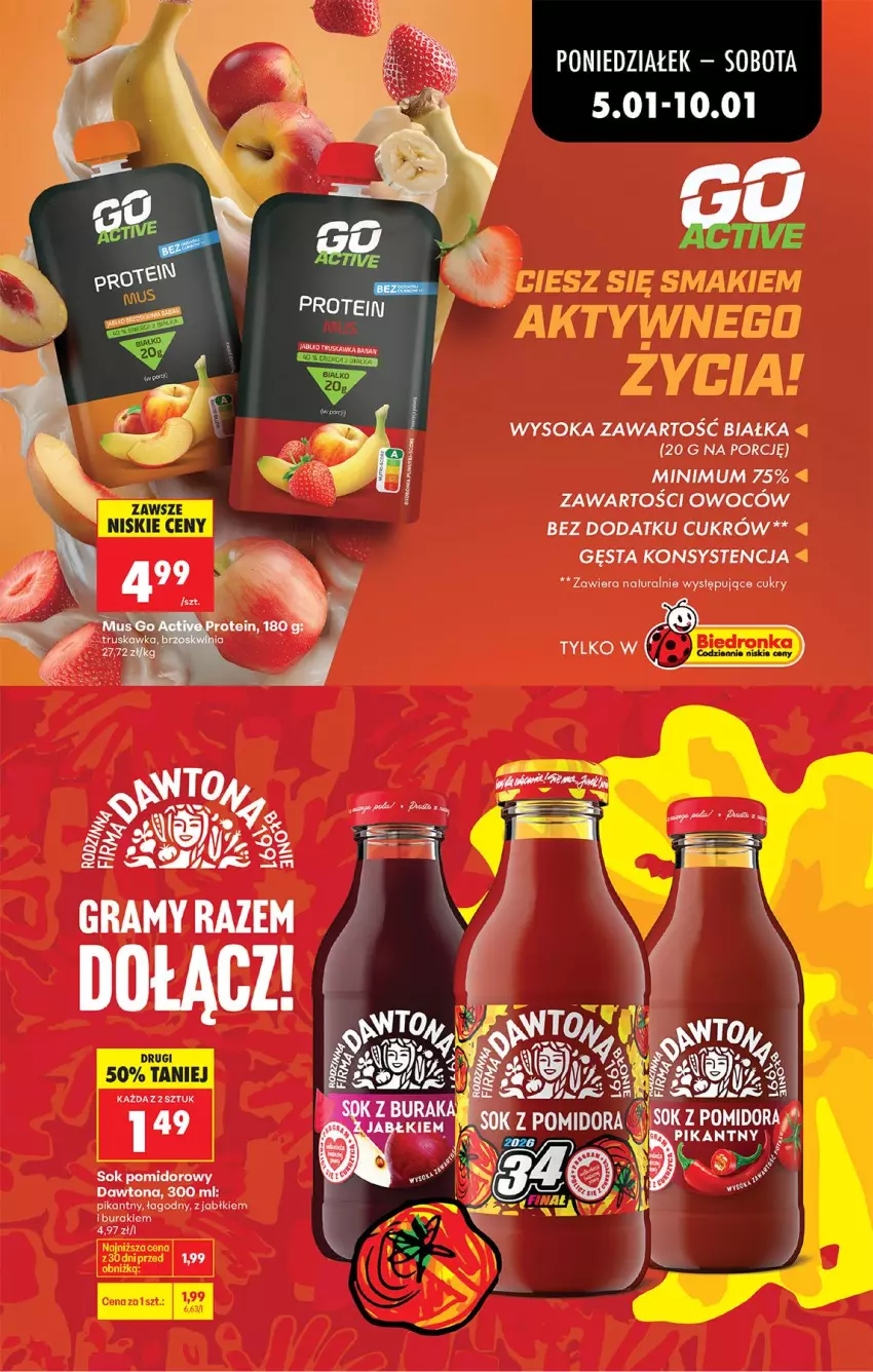 Gazetka promocyjna Biedronka - Od Poniedziałku - ważna 05.01 do 10.01.2026 - strona 53 - produkty: Buraki, Dawtona, Gra, Sok, Sok pomidorowy
