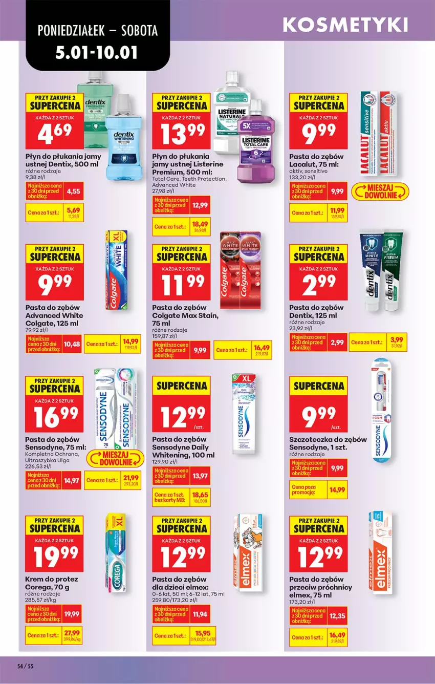Gazetka promocyjna Biedronka - Od Poniedziałku - ważna 05.01 do 10.01.2026 - strona 64 - produkty: Colgate, Corega, Dzieci, Elmex, Fa, Lacalut, LG, Listerine, Pasta do zębów, Płyn do płukania, Płyn do płukania jamy ustnej, Sensodyne, Ser, Szczoteczka, Szczoteczka do zębów