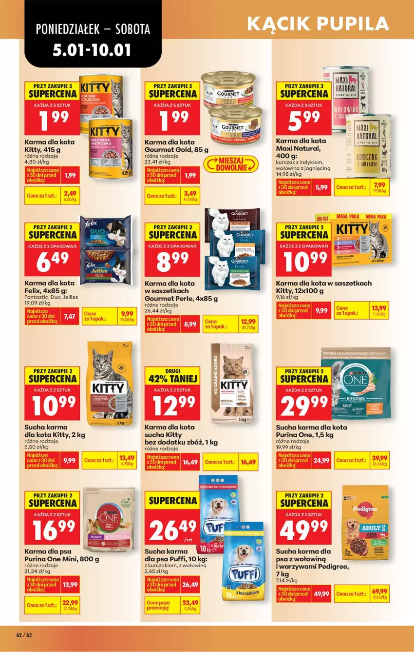 Gazetka promocyjna Biedronka - Od Poniedziałku - ważna 05.01 do 10.01.2026 - strona 72 - produkty: Fa, Fanta, Felix, Gourmet Gold, Kurczak, Pedigree, Puf, Pur, Purina, Sucha karma, Warzywa, Wołowina