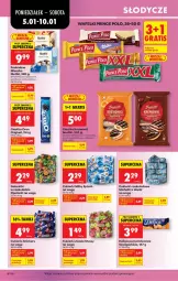 Gazetka promocyjna Biedronka - Od Poniedziałku - Gazetka - ważna od 10.01 do 10.01.2026 - strona 50 - produkty: Ciastka, Por, Mus, Gin, Gra, Prince Polo, Cukier, Cukierki czekoladowe, Bonitki, Mleczko, Galaretki, Delicje, Cukierki, Gala, Lanki, Oreo, Michałki, Kokos