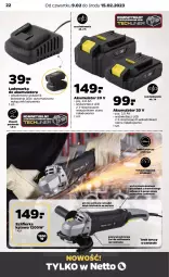 Gazetka promocyjna Netto - Akcesoria i dodatki - Gazetka - ważna od 15.02 do 15.02.2023 - strona 6 - produkty: Top, Ser, Szlifierka kątowa, Warka, Szlifierka, Pokrywa, Akumulator