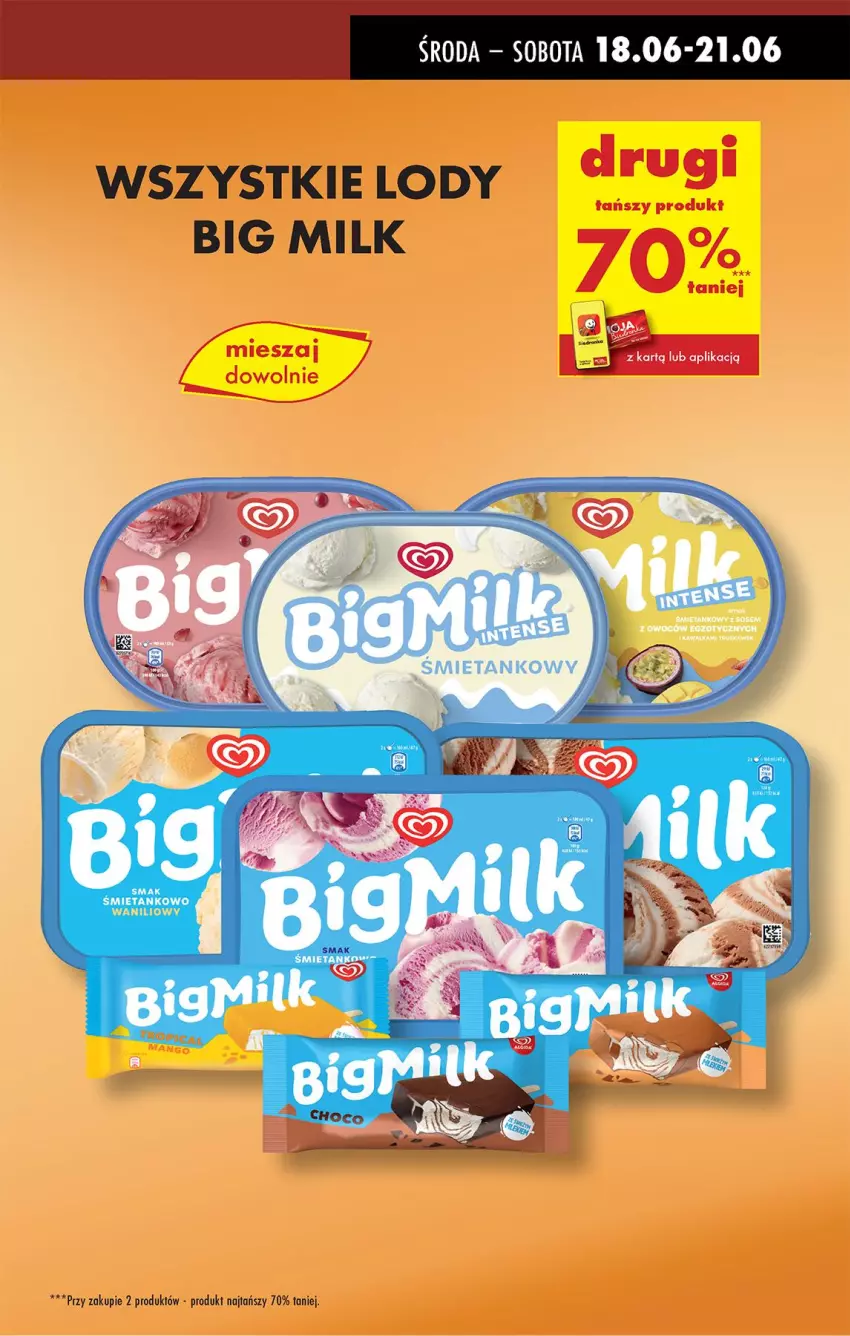 Gazetka promocyjna Biedronka - Od Środy - ważna 18.06 do 19.06.2025 - strona 11 - produkty: Big Milk, Lody