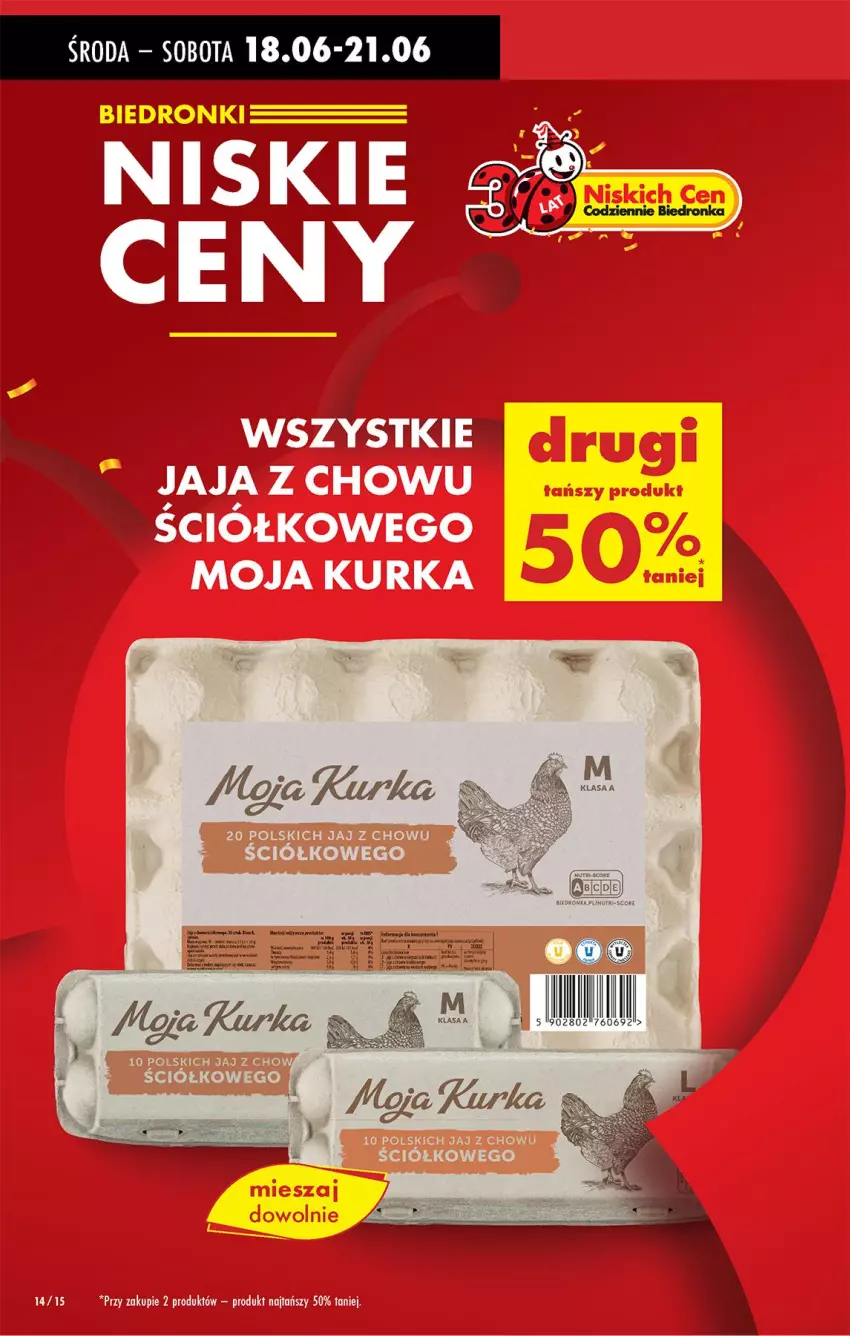 Gazetka promocyjna Biedronka - Od Środy - ważna 18.06 do 19.06.2025 - strona 16 - produkty: Jaja