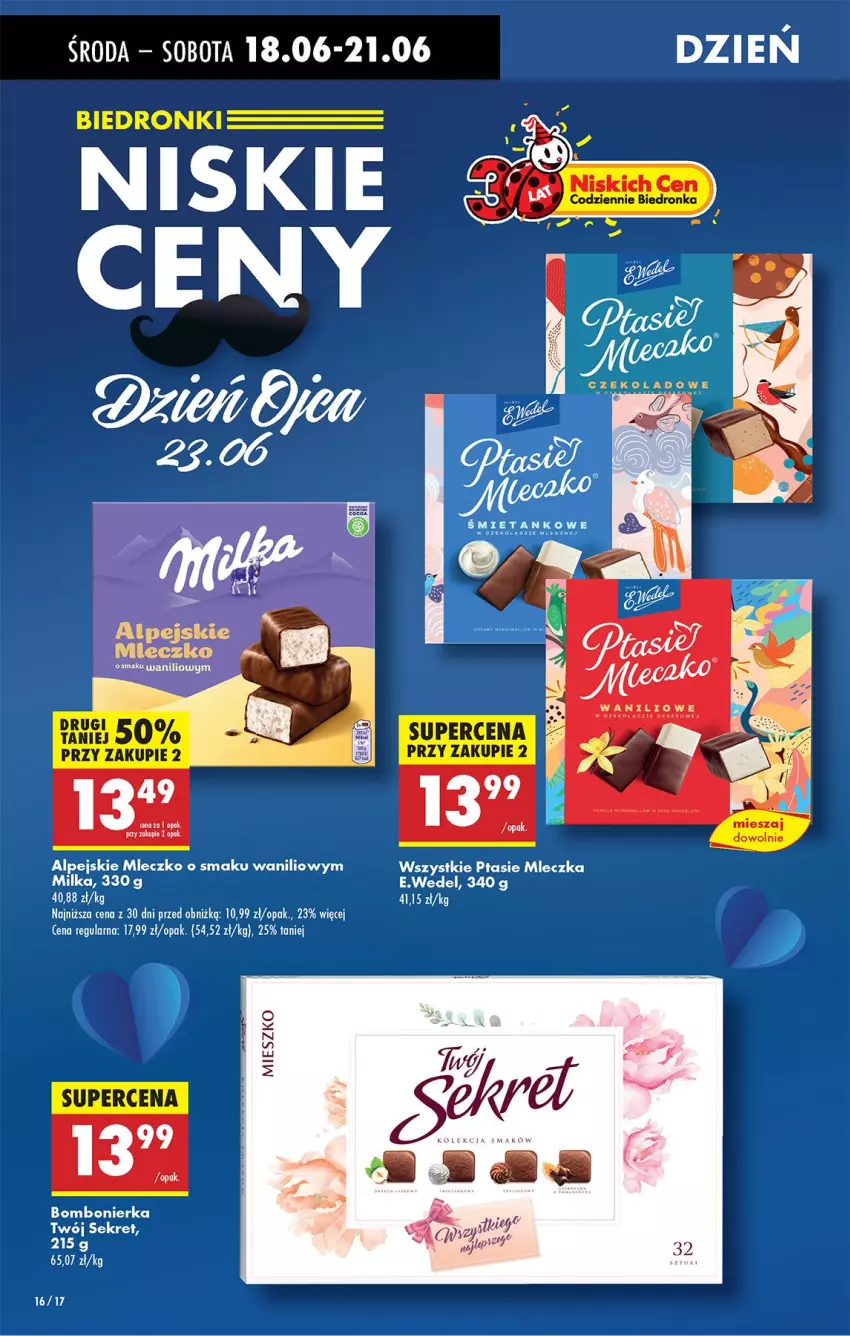Gazetka promocyjna Biedronka - Od Środy - ważna 18.06 do 19.06.2025 - strona 18 - produkty: Miecz, Milka, Mleczko