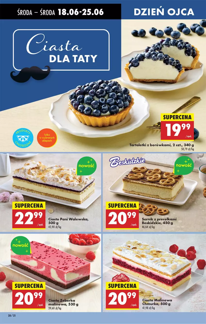 Gazetka promocyjna Biedronka - Od Środy - ważna 18.06 do 19.06.2025 - strona 22 - produkty: Beskidzki, Borówka, LG, Ser, Tarta