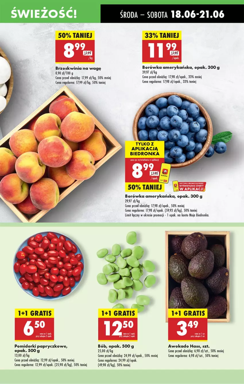 Gazetka promocyjna Biedronka - Od Środy - ważna 18.06 do 19.06.2025 - strona 25 - produkty: Borówka, Borówka amerykańska, Gra, Pomidorki