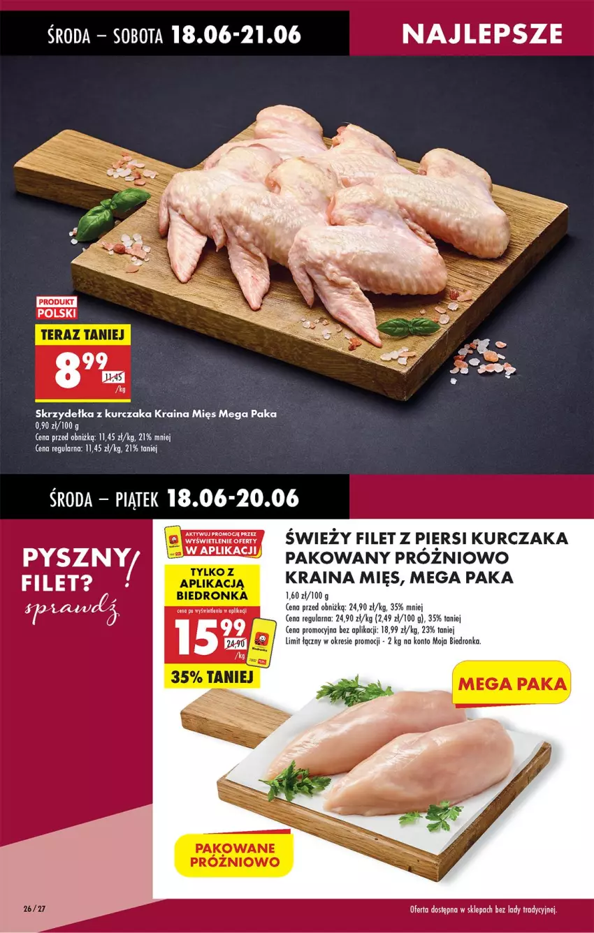 Gazetka promocyjna Biedronka - Od Środy - ważna 18.06 do 21.06.2025 - strona 30 - produkty: Filet z piersi kurczaka, Kurczak, Skrzydełka z kurczaka