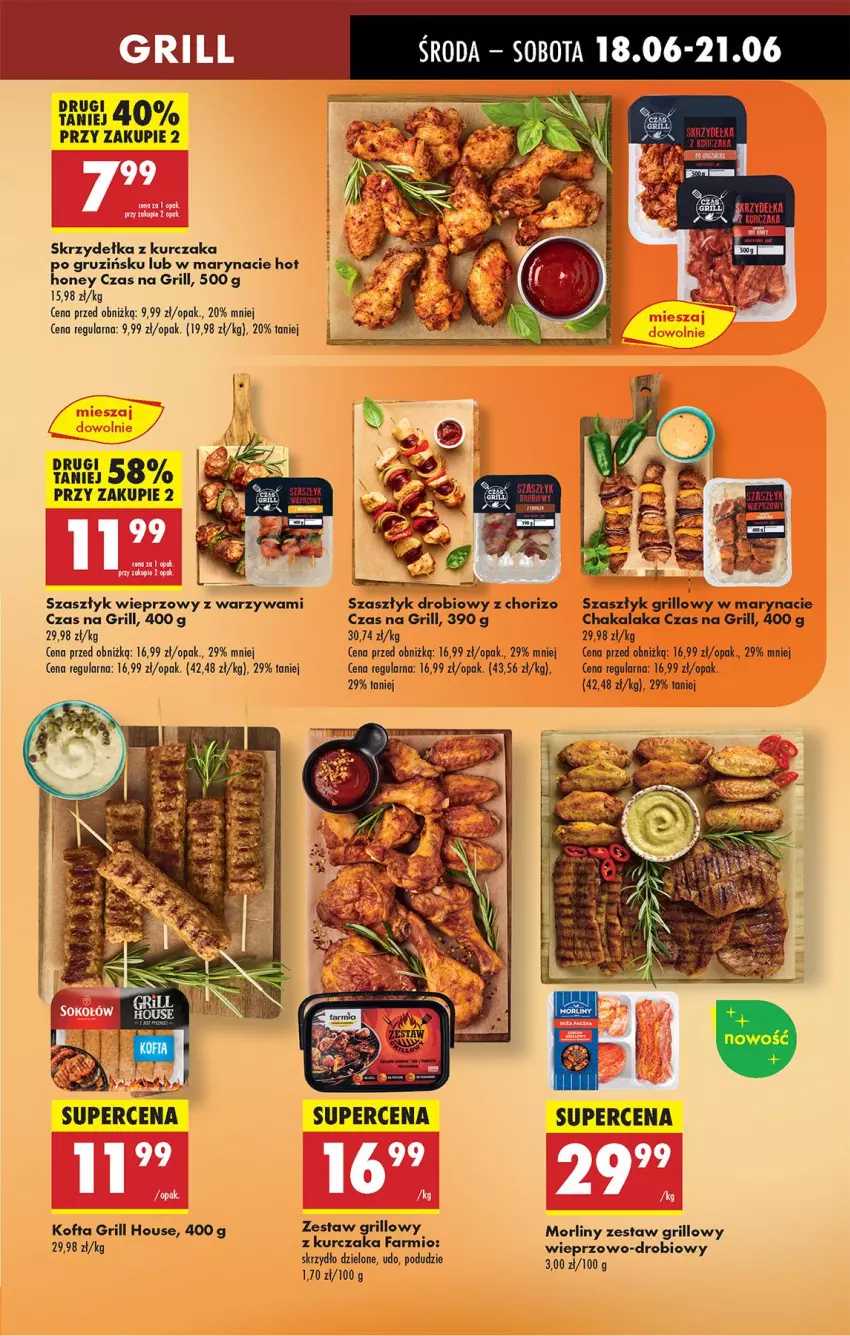 Gazetka promocyjna Biedronka - Od Środy - ważna 18.06 do 21.06.2025 - strona 33 - produkty: Fa, Grill, Kurczak, Morliny, Skrzydełka z kurczaka, Warzywa