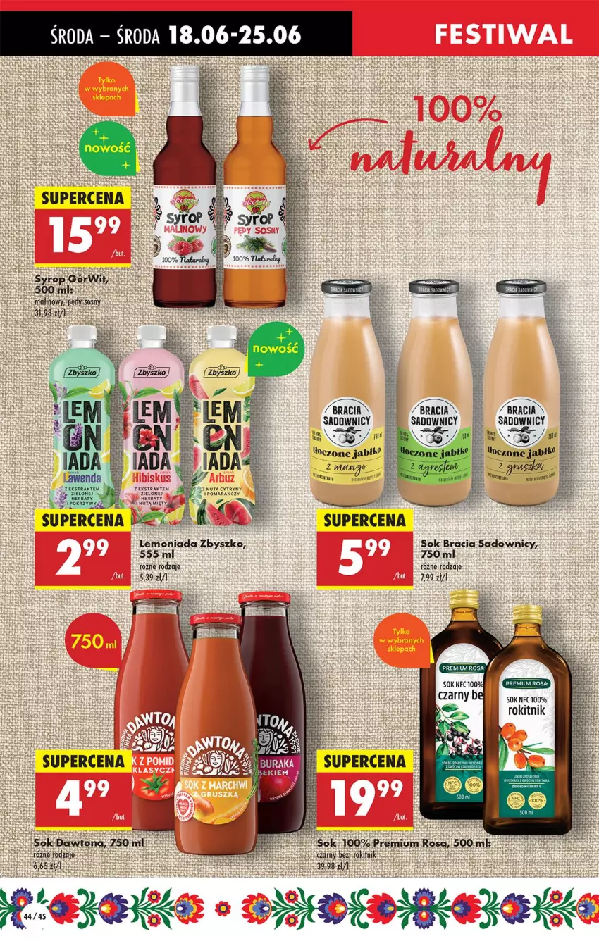 Gazetka promocyjna Biedronka - Od Środy - ważna 18.06 do 21.06.2025 - strona 48 - produkty: Cytryny, Fa, Lemoniada, Sok
