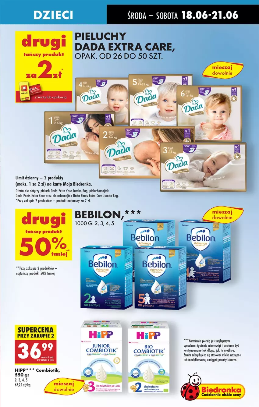 Gazetka promocyjna Biedronka - Od Środy - ważna 18.06 do 19.06.2025 - strona 65 - produkty: BEBILON, Dada, Dzieci, Fa, HiPP, Karmi, LG, Mleko, O Bag, O nas, Pieluchy, Por