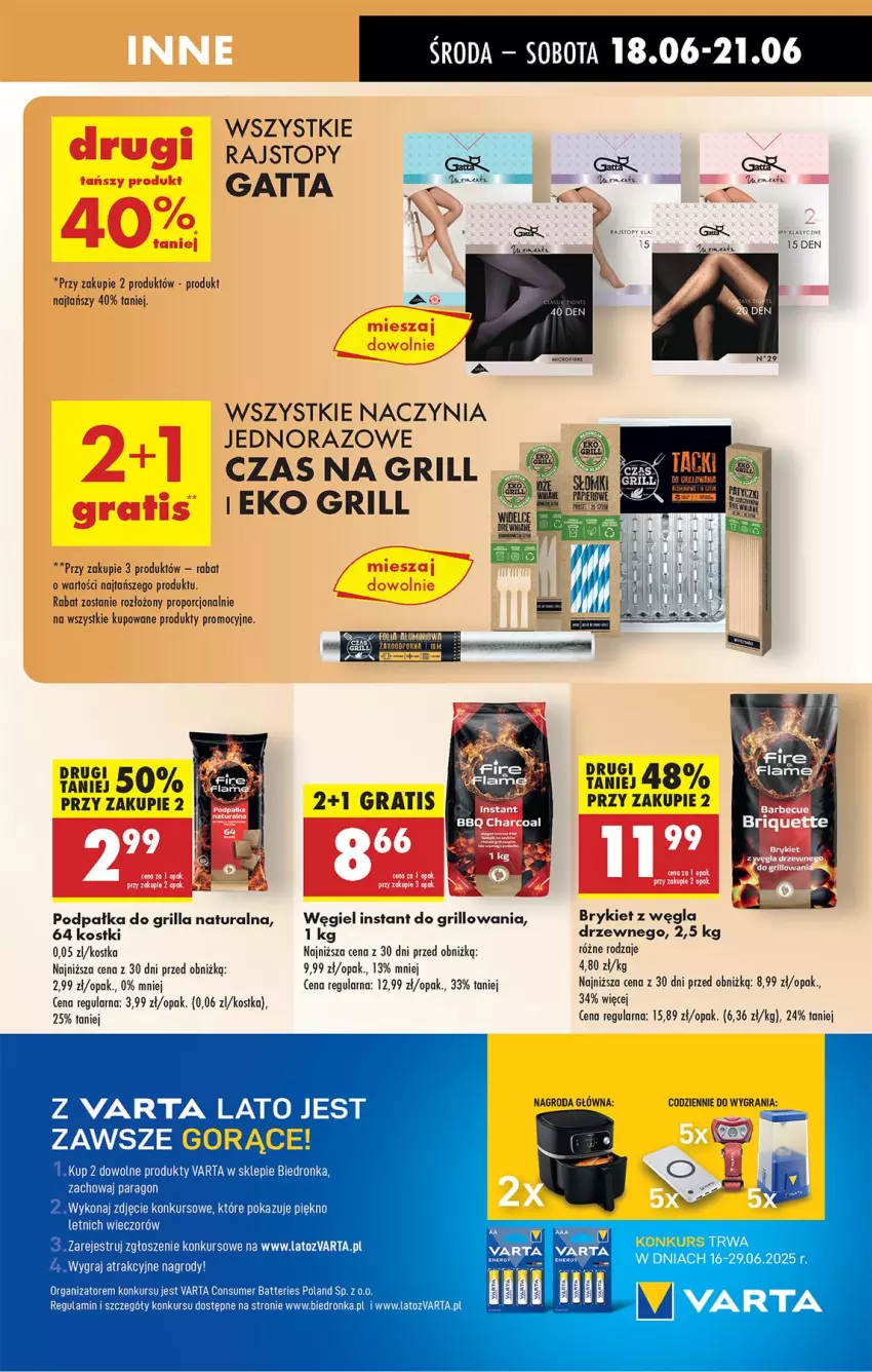 Gazetka promocyjna Biedronka - Od Środy - ważna 18.06 do 19.06.2025 - strona 69 - produkty: Fa, Folia aluminiowa, Gatta, Gra, Grill, Ivar, Por, Rajstopy, Top, Varta
