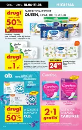 Gazetka promocyjna Biedronka - Od Środy - Gazetka - ważna od 21.06 do 21.06.2025 - strona 66 - produkty: Por, Papier, Ręcznik kuchenny, Tampony, Ręcznik, Rolki, Podpaski, Carefree, O.B.