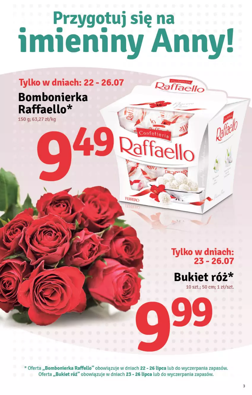 Gazetka promocyjna Stokrotka - Supermarket - ważna 22.07 do 28.07.2021 - strona 3 - produkty: Bukiet, Fa, Raffaello