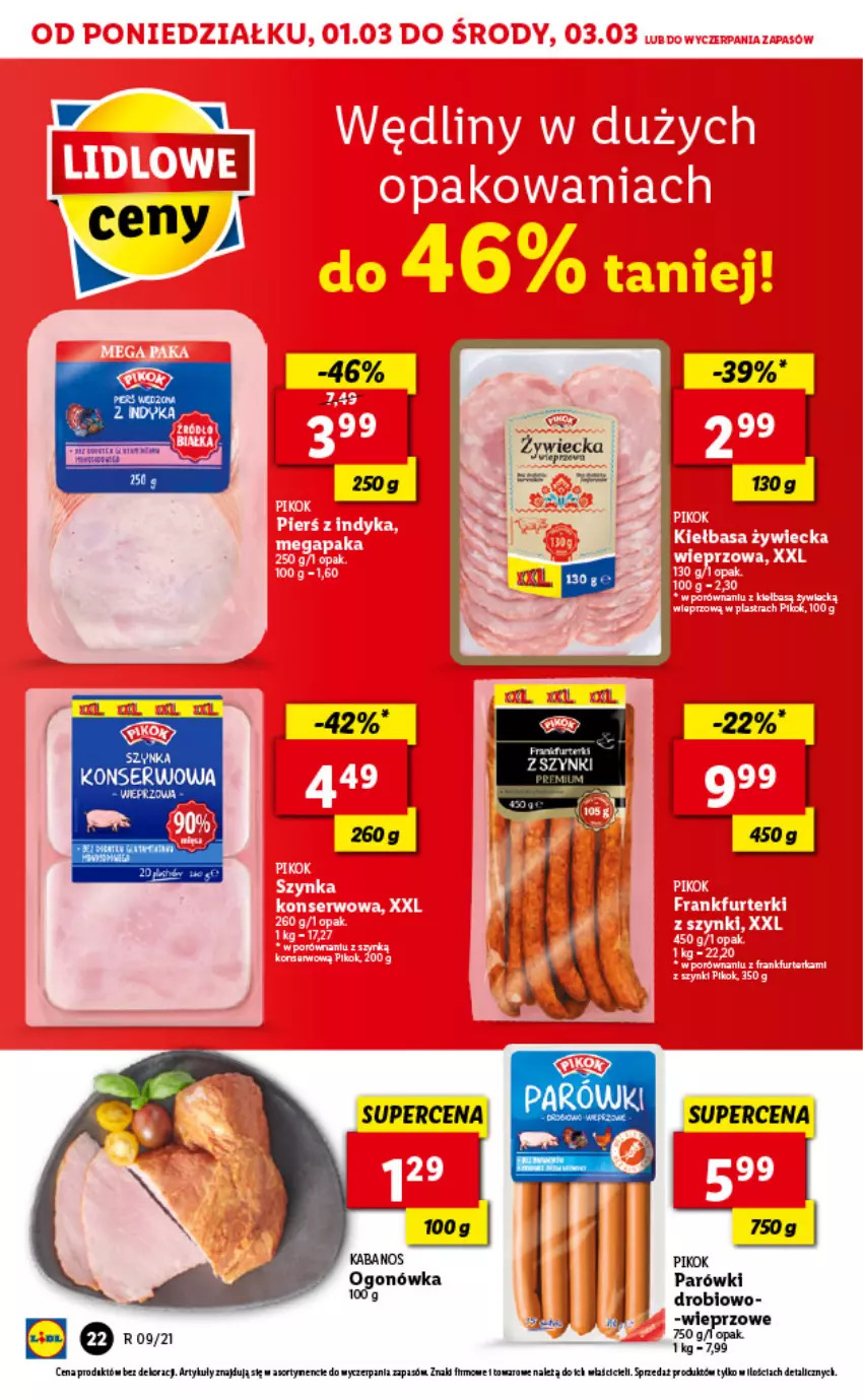 Gazetka promocyjna Lidl - GAZETKA - ważna 01.03 do 03.03.2021 - strona 22 - produkty: HP, Ogonówka, Parówki, Ser