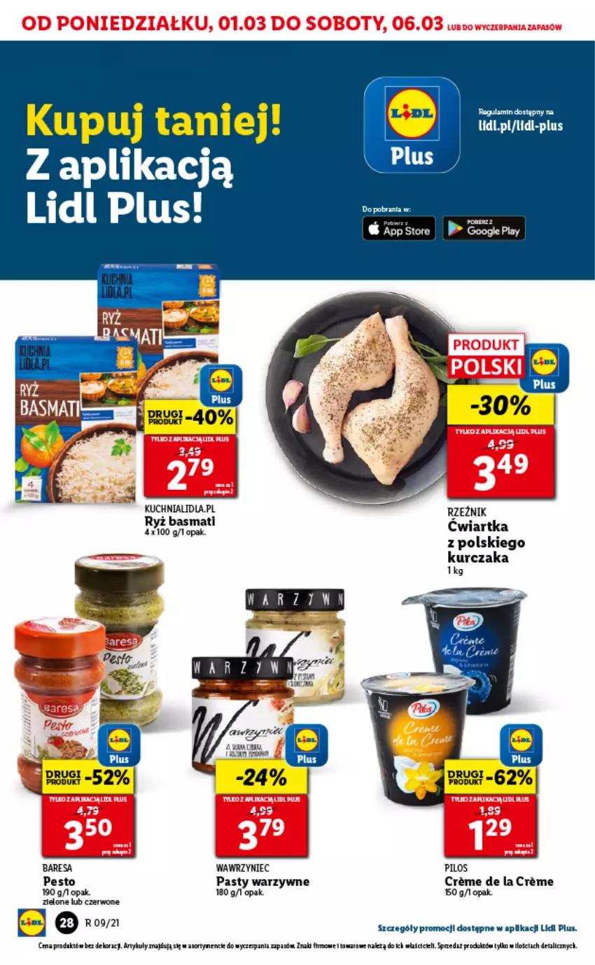 Gazetka promocyjna Lidl - GAZETKA - ważna 01.03 do 03.03.2021 - strona 28 - produkty: Fa, Kuchnia, Kurczak, Pesto, Ryż, Ryż basmati