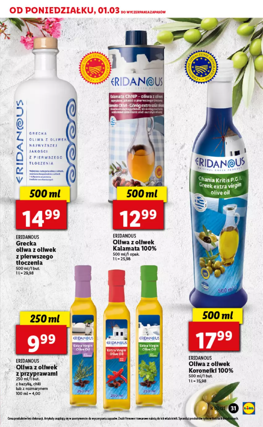 Gazetka promocyjna Lidl - GAZETKA - ważna 01.03 do 03.03.2021 - strona 31 - produkty: Bazyl, Gin, Oliwa z oliwek