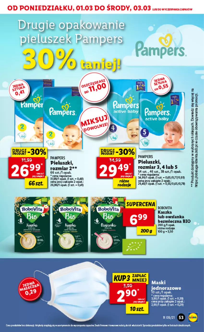 Gazetka promocyjna Lidl - GAZETKA - ważna 01.03 do 03.03.2021 - strona 53 - produkty: Owsianka, Pampers