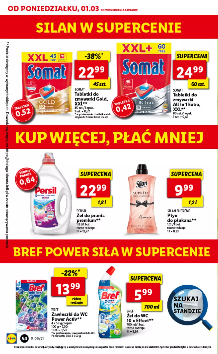 Gazetka promocyjna Lidl - GAZETKA - ważna 01.03 do 03.03.2021 - strona 54 - produkty: Bref, Persil, Por, Somat, Tablet, Zawieszki, Zmywarki