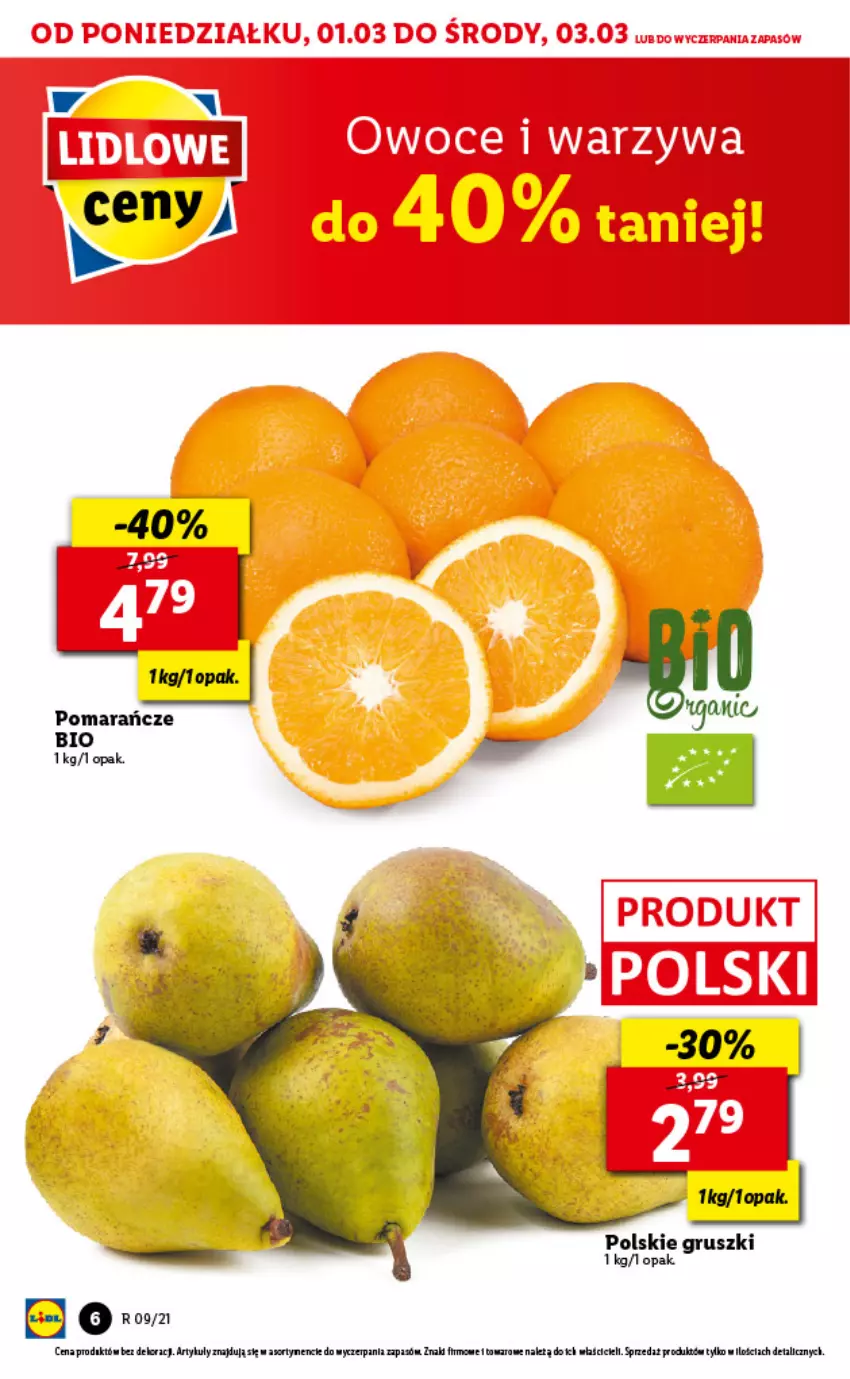 Gazetka promocyjna Lidl - GAZETKA - ważna 01.03 do 03.03.2021 - strona 6 - produkty: Pomarańcze