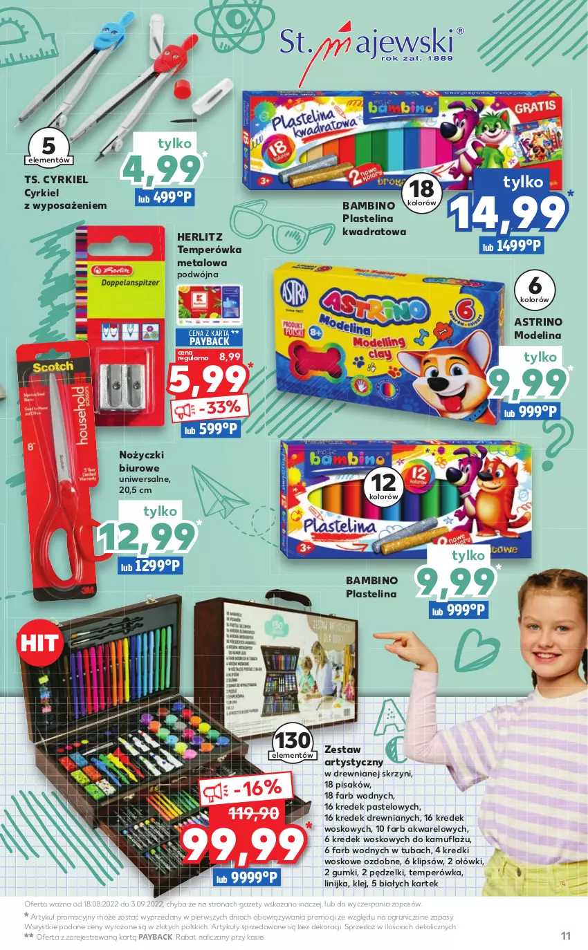 Gazetka promocyjna Kaufland - Oferta specjalna - ważna 18.08 do 03.09.2022 - strona 11 - produkty: Biuro, Fa, Gra, Klej, Noż, Nożyczki, Plastelina