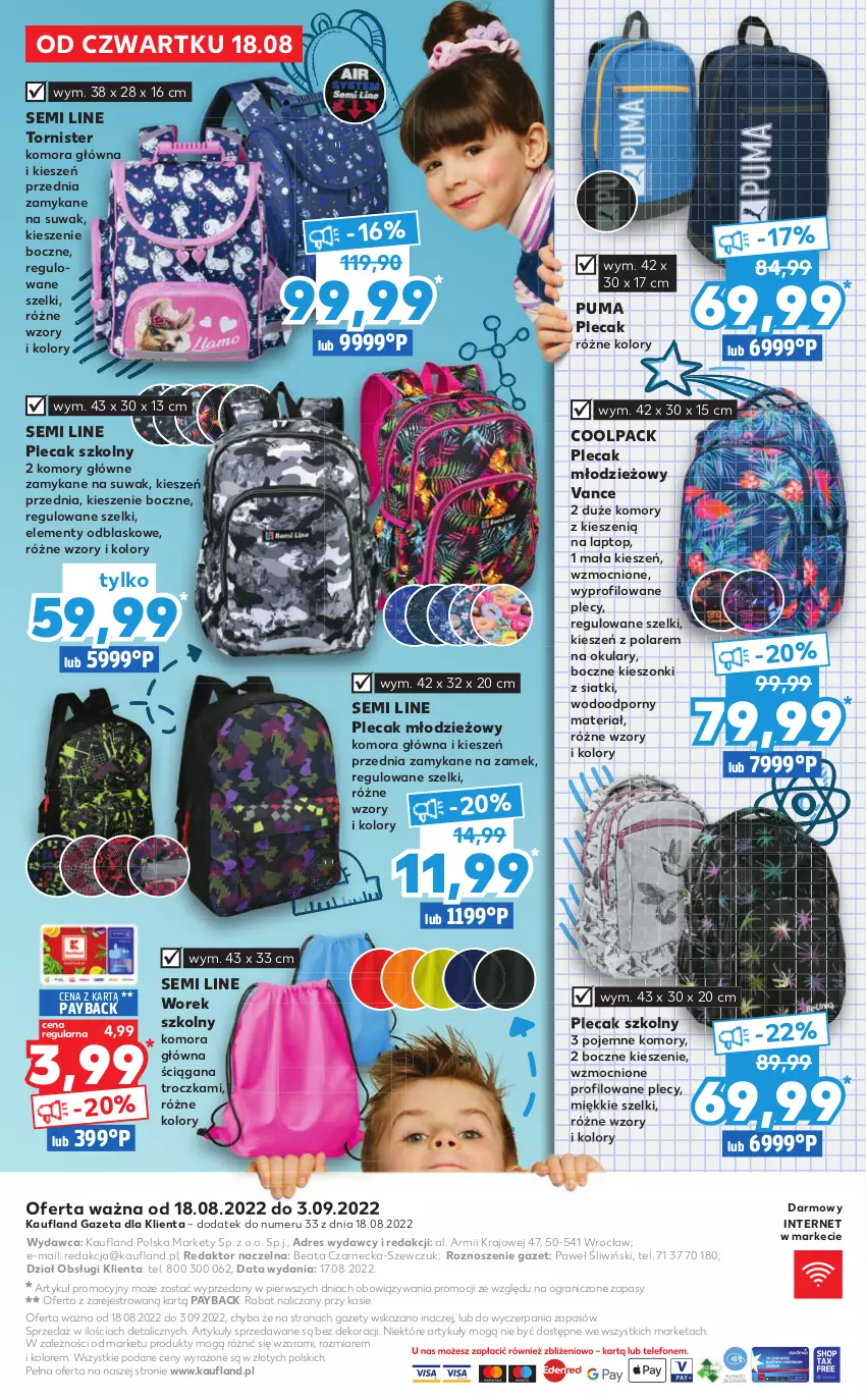 Gazetka promocyjna Kaufland - Oferta specjalna - ważna 18.08 do 03.09.2022 - strona 16 - produkty: Dres, Gra, Plecak, Por, Puma, Top