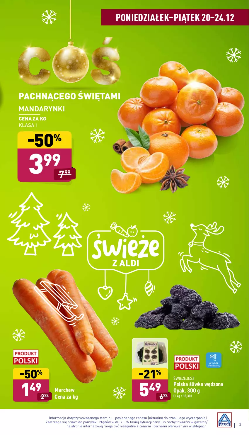 Gazetka promocyjna Aldi - Katalog spożywczy - ważna 20.12 do 24.12.2021 - strona 3 - produkty: Mandarynki