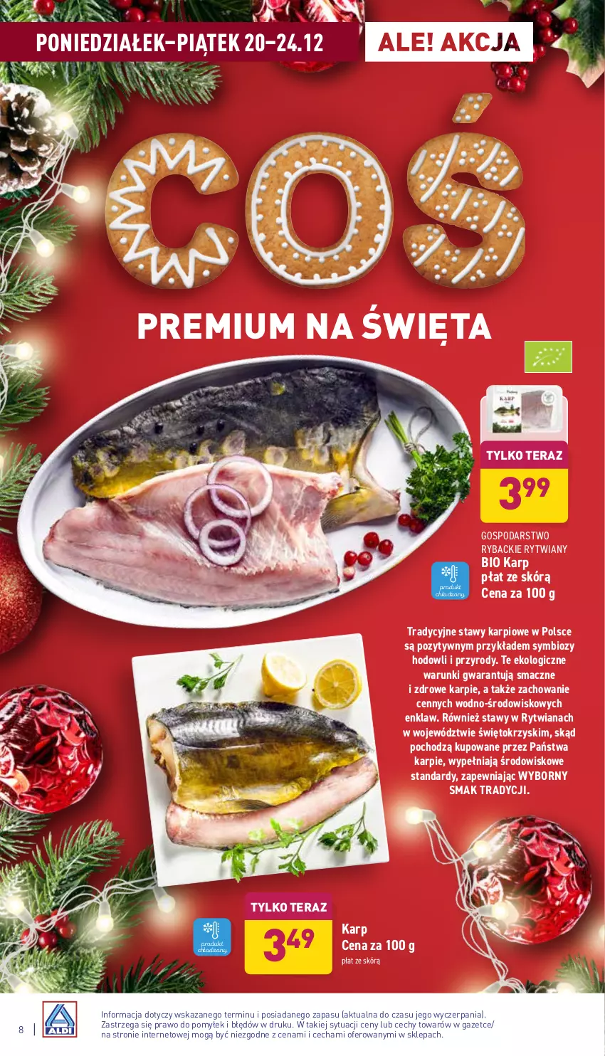 Gazetka promocyjna Aldi - Katalog spożywczy - ważna 20.12 do 24.12.2021 - strona 8 - produkty: Karp, Ryba, Tera