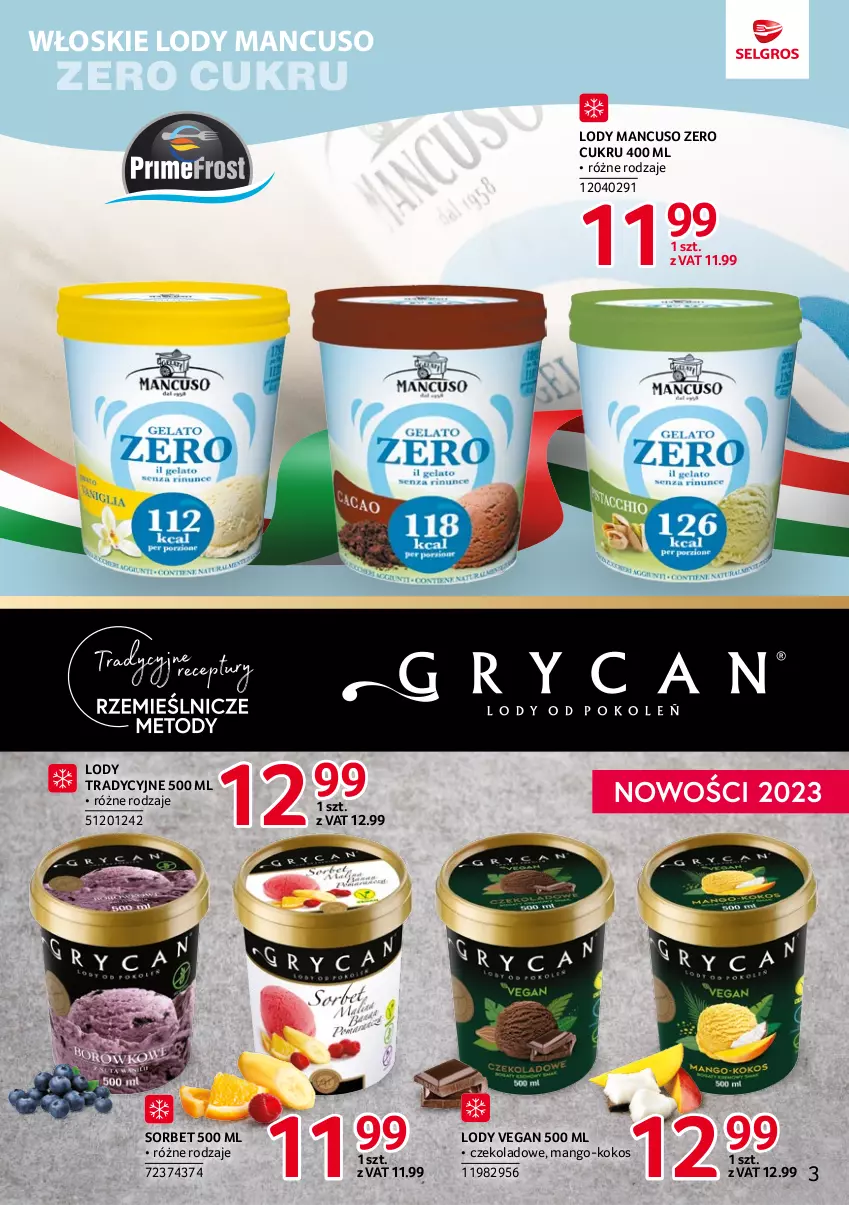 Gazetka promocyjna Selgros - Katalog Markowe Produkty - ważna 04.05 do 17.05.2023 - strona 3 - produkty: Kokos, Lody, Mango