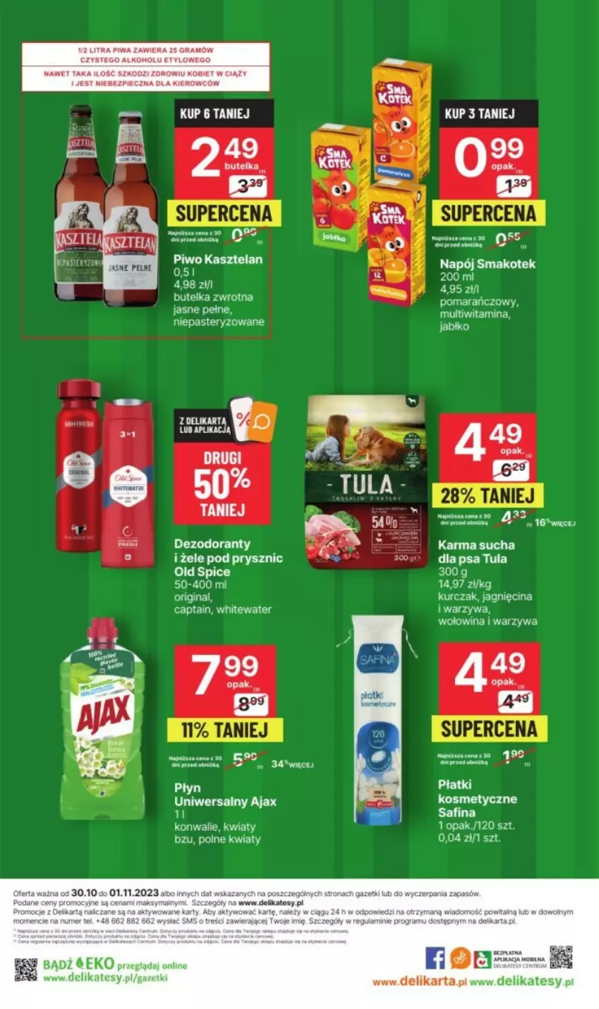 Gazetka promocyjna Delikatesy Centrum - ważna 30.10 do 02.11.2023 - strona 7 - produkty: Ajax, Gra, Kasztelan, Kotek, Kurczak, Napój, Old Spice, Piec, Piwa, Piwo, Smakotek, Warzywa