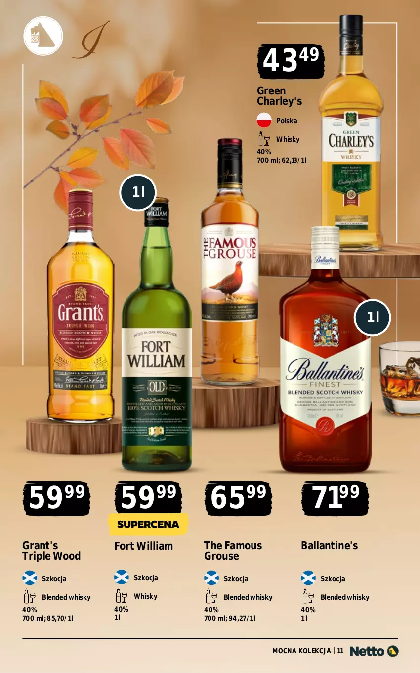 Gazetka promocyjna Netto - Alkohole - Mocne - ważna 13.10 do 25.10.2025 - strona 11 - produkty: Ballantine's, Fa, Gra, Grant's, Koc, The Famous Grouse, Whisky
