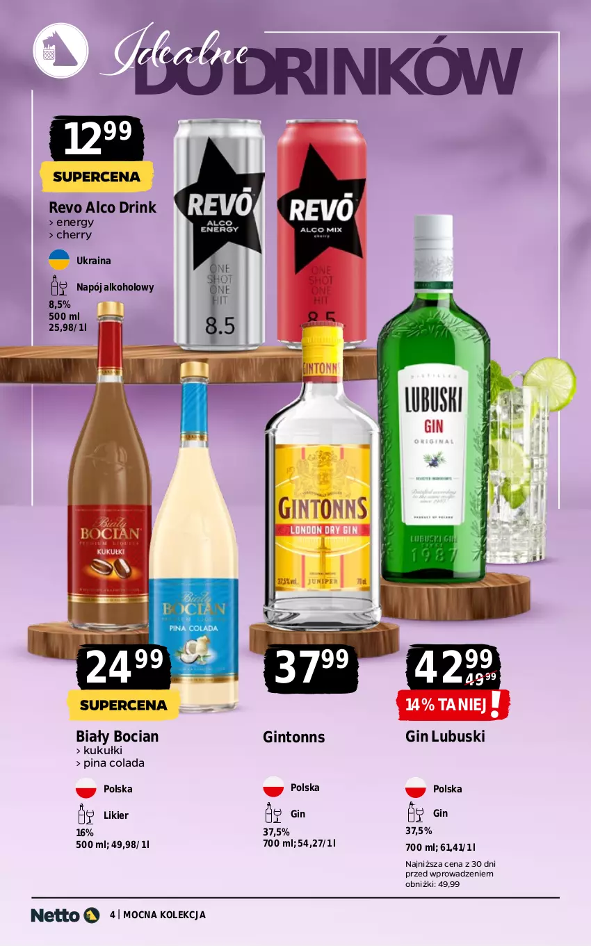 Gazetka promocyjna Netto - Alkohole - Mocne - ważna 13.10 do 25.10.2025 - strona 4 - produkty: Biały Bocian, Gin, Likier, Napój