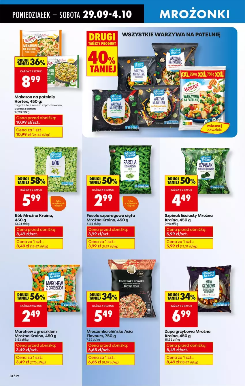Gazetka promocyjna Biedronka - Od Poniedziałku - ważna 29.09 do 04.10.2025 - strona 48 - produkty: Fa, Fasola, Fasola szparagowa, Hortex, Makaron, Penne, Ser, Sos, Szpinak, Warzywa, Zupa