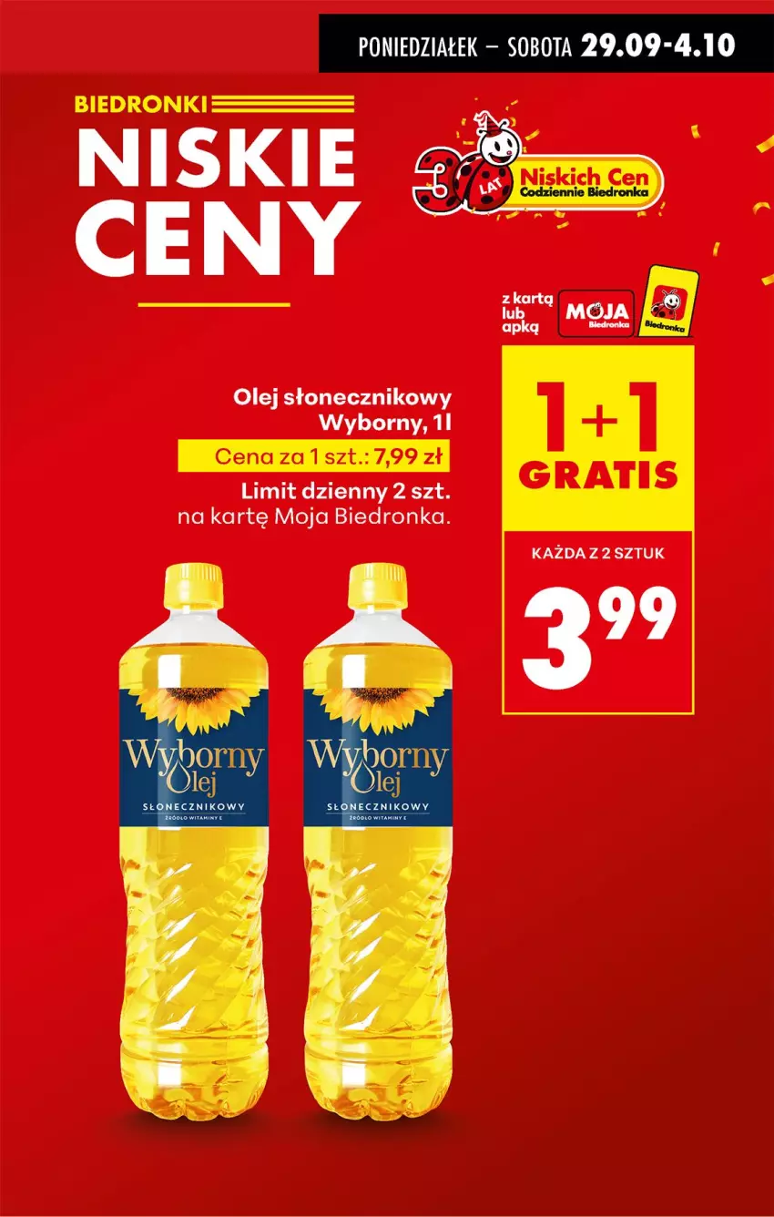 Gazetka promocyjna Biedronka - Od Poniedziałku - ważna 29.09 do 04.10.2025 - strona 5 - produkty: Olej, Olej słonecznikowy