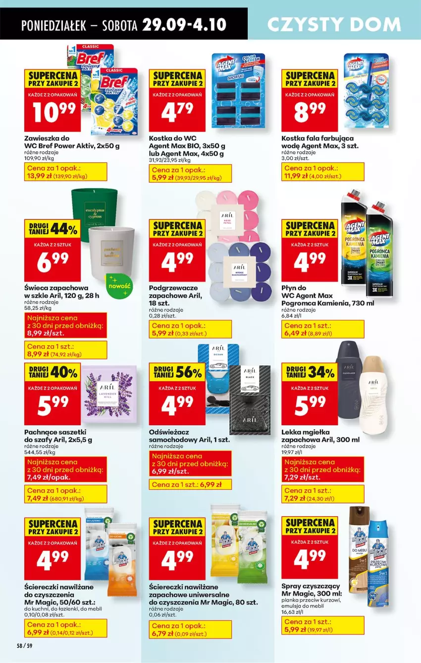 Gazetka promocyjna Biedronka - Od Poniedziałku - ważna 29.09 do 04.10.2025 - strona 70 - produkty: Bref, Emulsja, Fa, Kostka do wc, Płyn do wc, Podgrzewacze, Zawieszka do wc