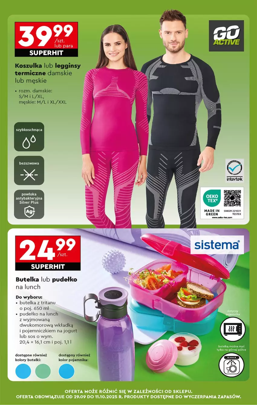 Gazetka promocyjna Biedronka - Od Poniedziałku - ważna 29.09 do 04.10.2025 - strona 83 - produkty: Fa, Gin, Jogurt, Kosz, Koszulka, Legginsy, Pojemnik, Pudełko, Sos