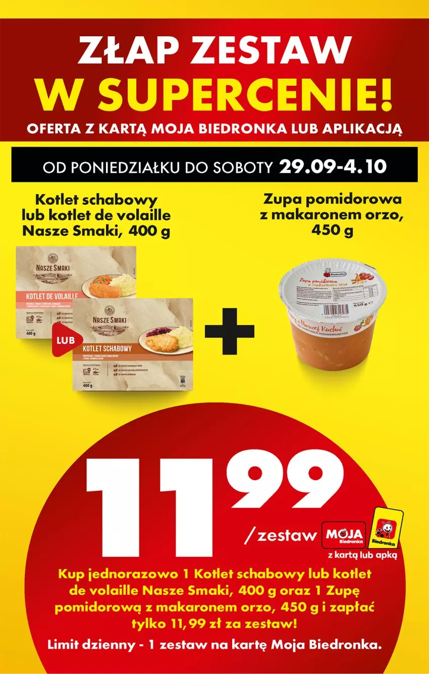 Gazetka promocyjna Biedronka - Od Poniedziałku - ważna 29.09 do 04.10.2025 - strona 86 - produkty: Kotlet, Makaron, Zupa, Zupa pomidorowa
