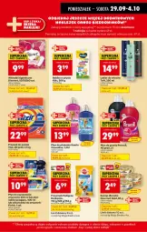 Gazetka promocyjna Biedronka - Od Poniedziałku - Gazetka - ważna od 04.10 do 04.10.2025 - strona 38 - produkty: Płyn do prania, Coccolino, Finish, Płyn nabłyszczający, Proszek do prania, Discreet, Taft, Odświeżacz do zmywarki, Vizir, Płyn do płukania, Bebiko, Gourmet Gold, Lakier do włosów, Perwoll, Zmywarki, Wkładki, Pedigree, Lakier, LG, K2