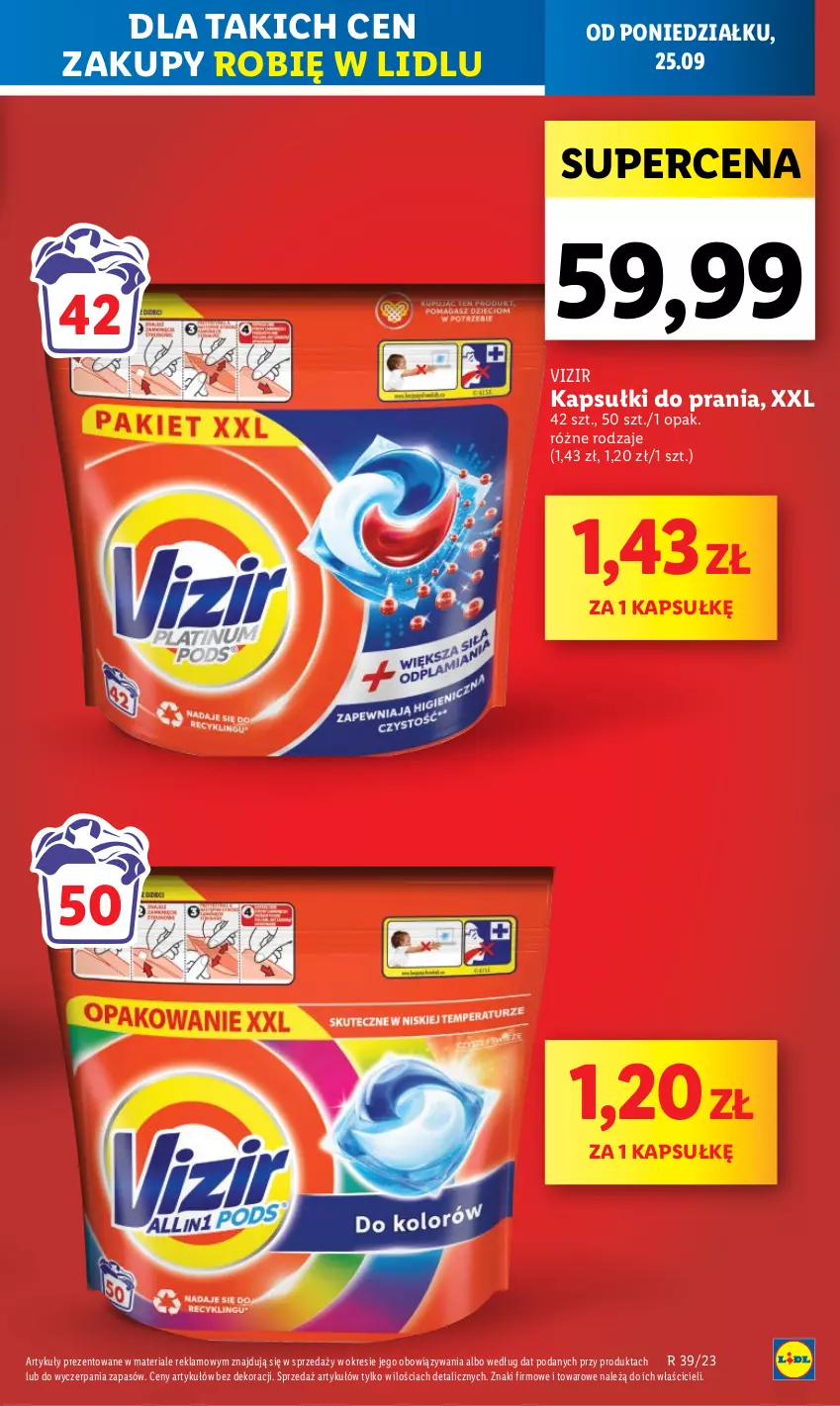 Gazetka promocyjna Lidl - GAZETKA - ważna 25.09 do 27.09.2023 - strona 11 - produkty: Kapsułki do prania, Vizir