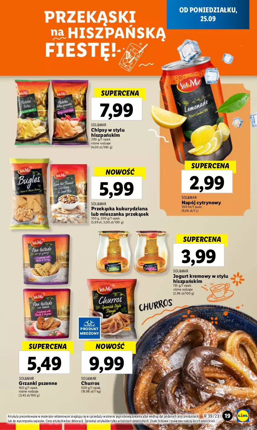 Gazetka promocyjna Lidl - GAZETKA - ważna 25.09 do 27.09.2023 - strona 29 - produkty: Chipsy, Jogurt, Napój