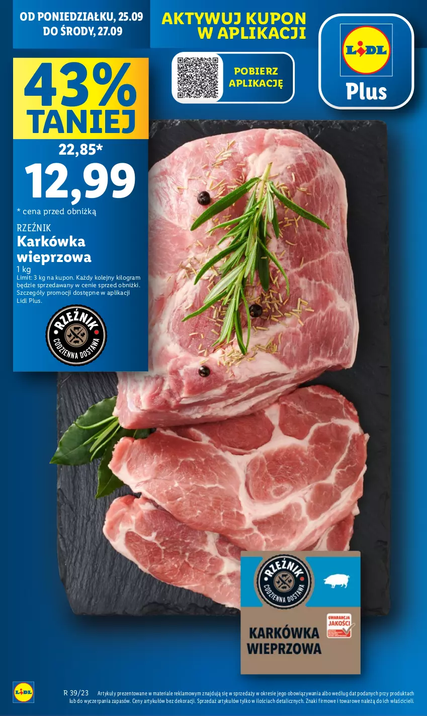 Gazetka promocyjna Lidl - GAZETKA - ważna 25.09 do 27.09.2023 - strona 4 - produkty: Gra, Karkówka wieprzowa, Olej