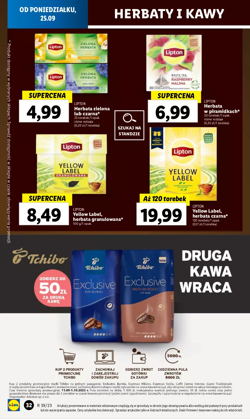 Gazetka promocyjna Lidl - GAZETKA - ważna 25.09 do 27.09.2023 - strona 42 - produkty: Gra, Herbata, Herbata czarna, Lipton, Torebka