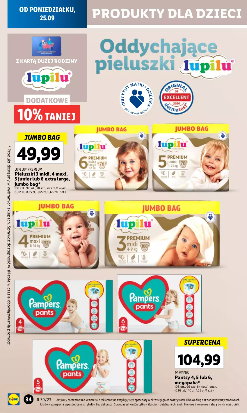 Gazetka promocyjna Lidl - GAZETKA - ważna 25.09 do 27.09.2023 - strona 44 - produkty: Chleb, Dzieci, O Bag, Pampers, Ser